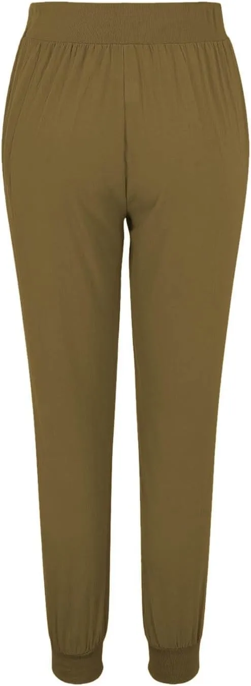 2025 Linen Pants for Women, Plus Size Trendy Solid Color Spring Summer Gauze Casual Elastic Waist Comfy Soft Trousers
