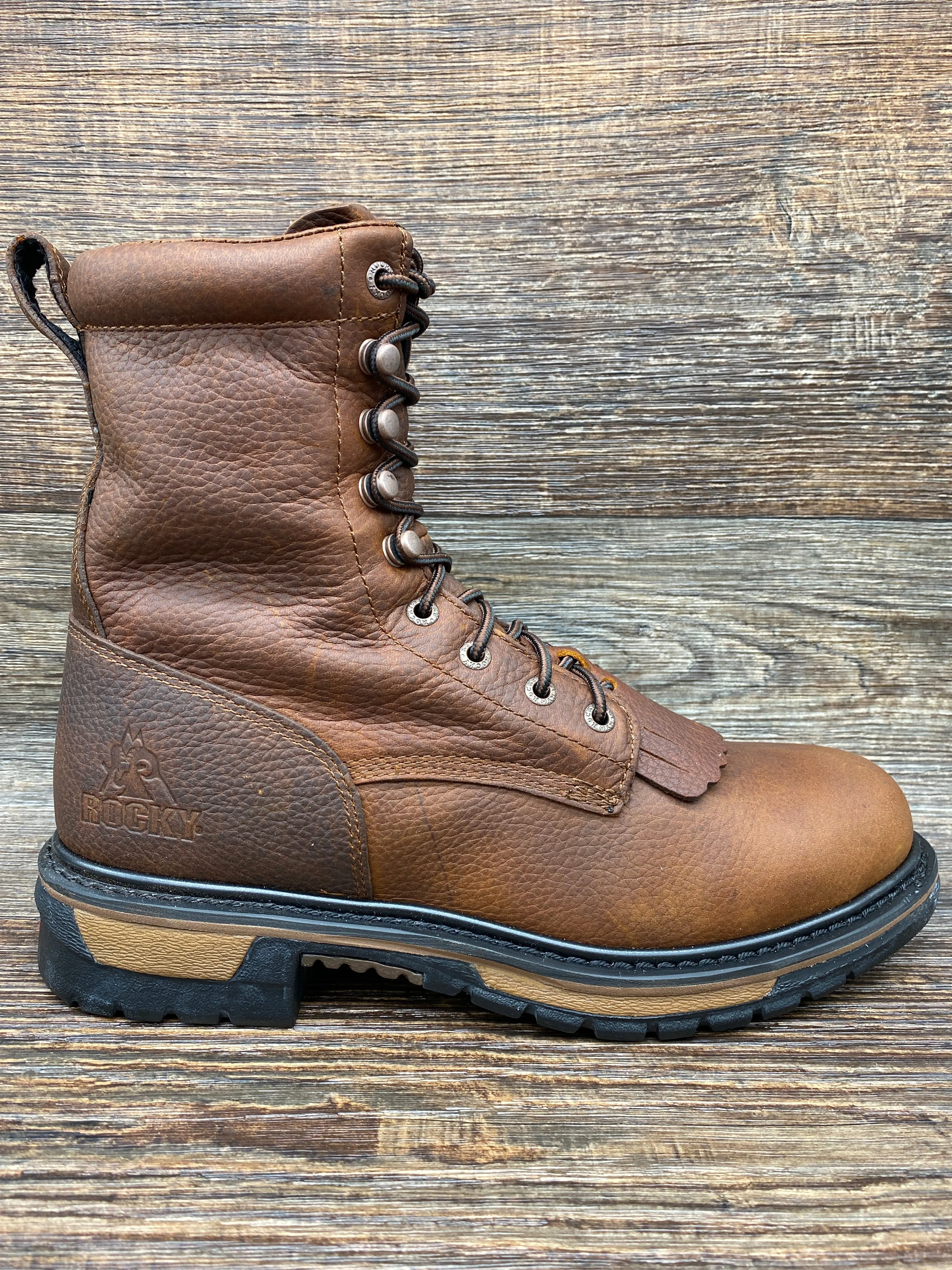 2723 Men's Original Ride Soft Toe 8 inch Lace Up Waterproof Work Boot by Rocky