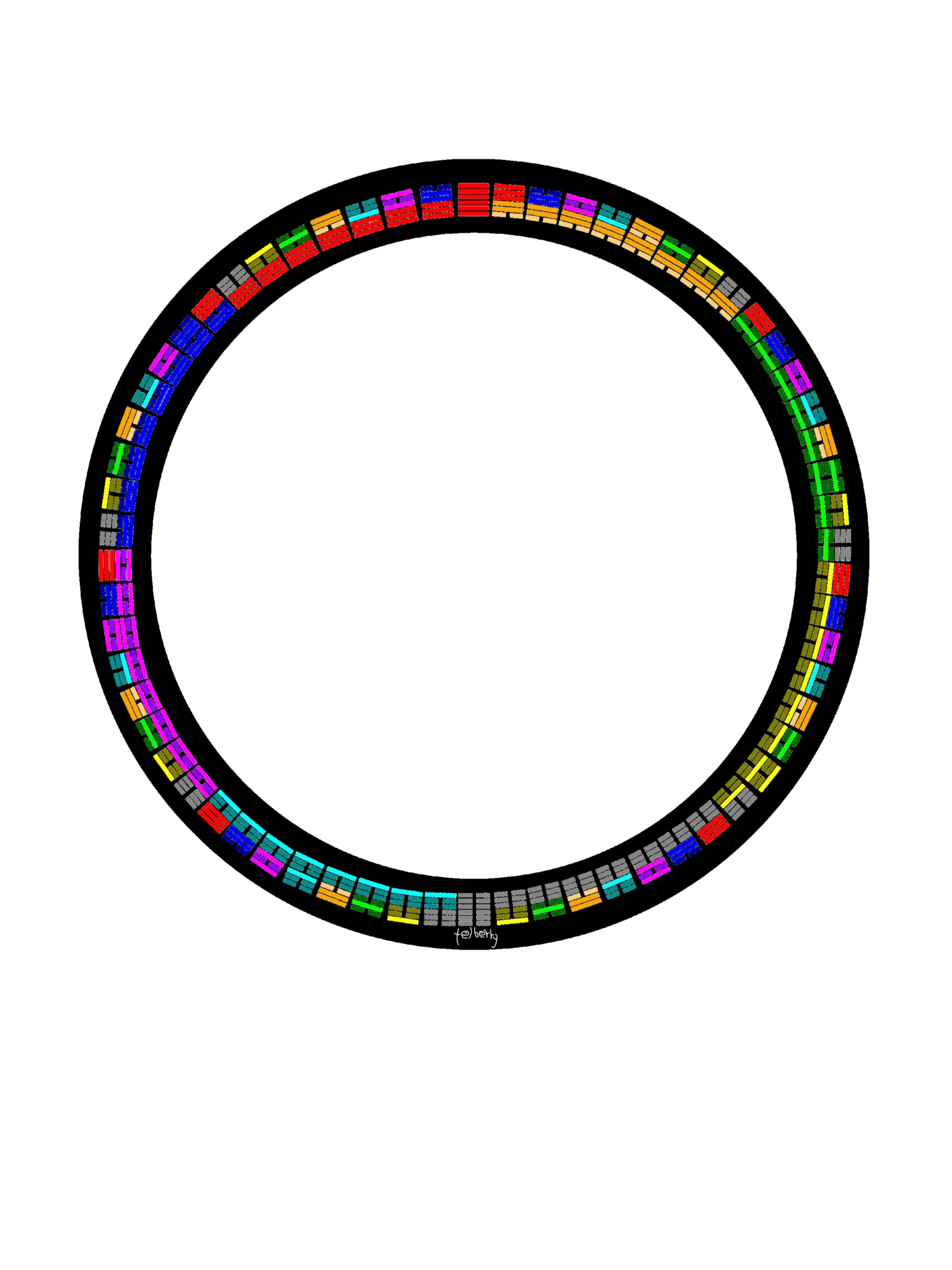 64 symbols colour round Tee