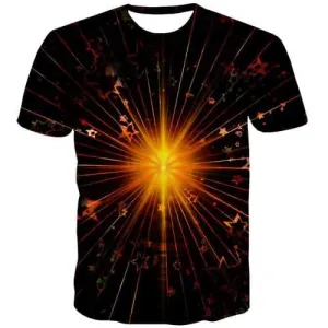 Abstract T shirts Men Flame T-shirts 3d Galaxy Tshirt Printed Psychedelic Tshirts Novelty Black T-shirts Graphic Short Sleeve