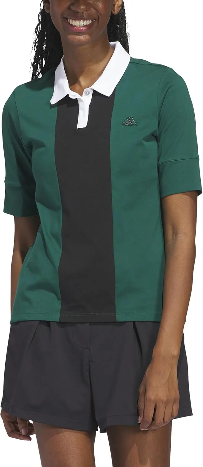 adidas Women's Go-to Stripe Short Sleeve Polo Shirt