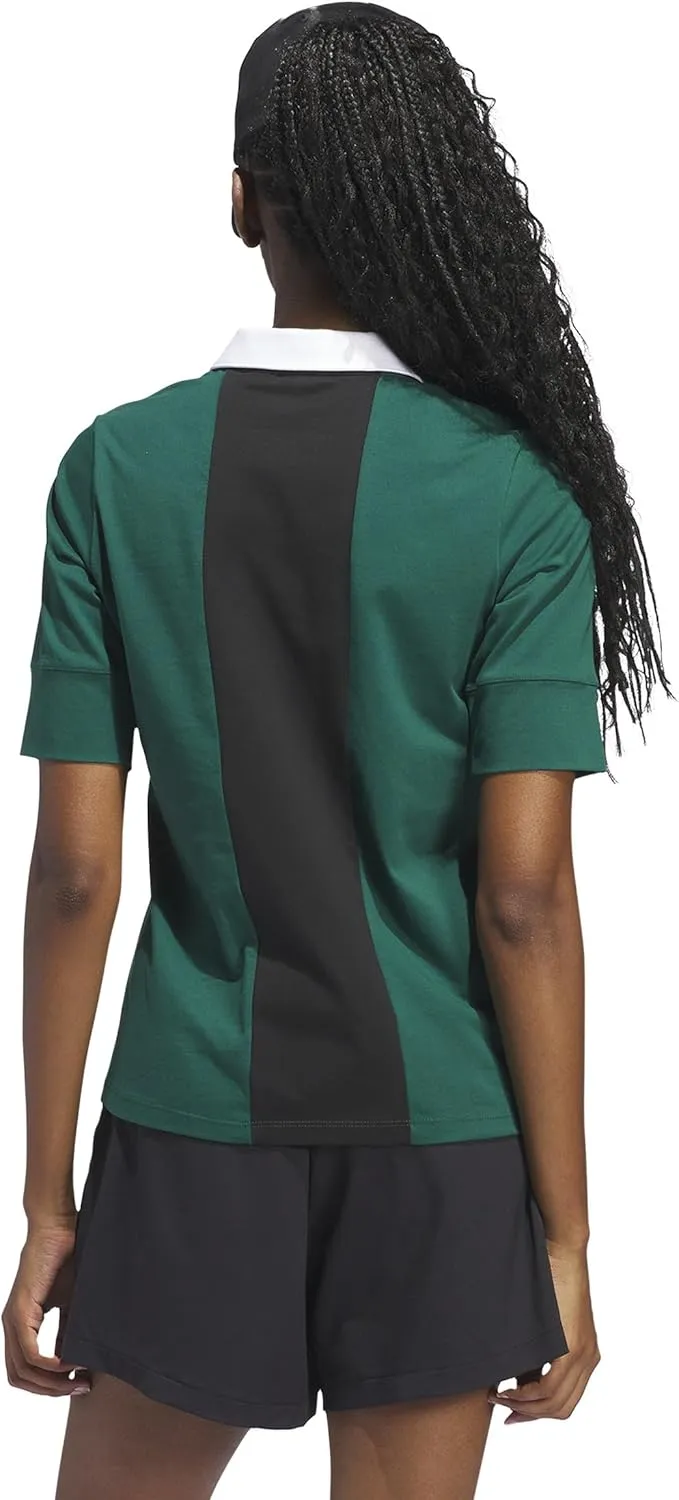 adidas Women's Go-to Stripe Short Sleeve Polo Shirt