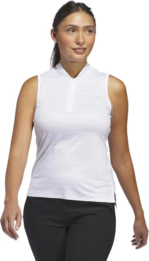 adidas Women's Ultimate365 Stripe Sleeveless Polo Shirt