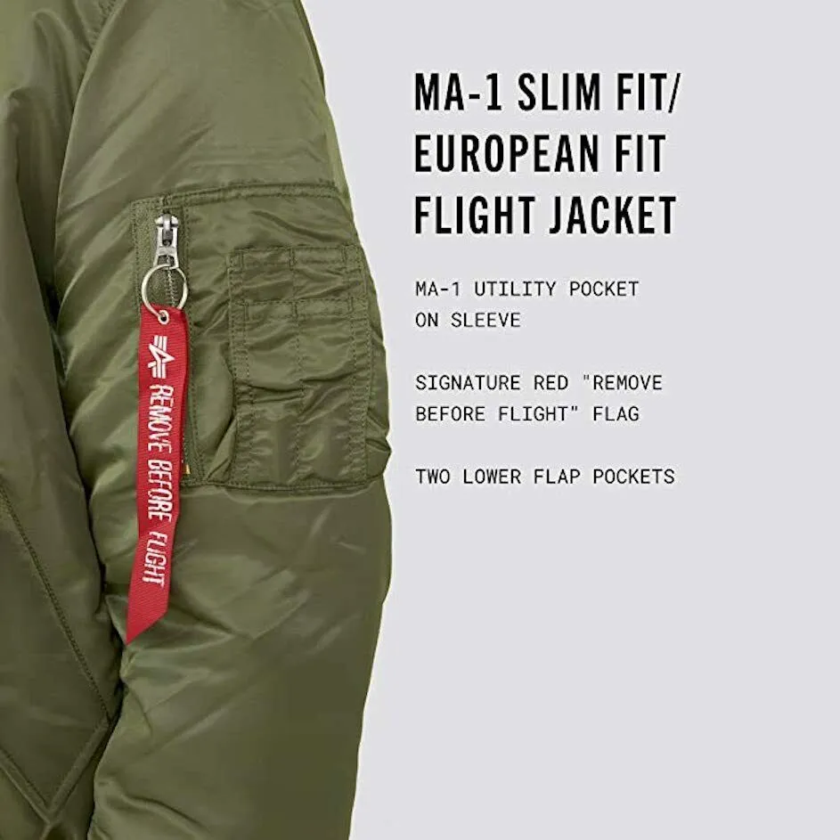 Alpha Industries MA-1 Flight Jacket Slim Fit Vintage Olive