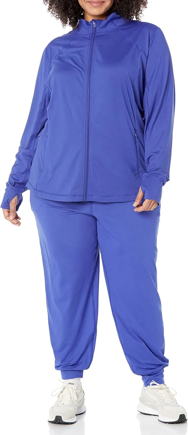 Amazon Essentials Women's Fleece Full-Zip Jacket - Brushed Tech Stretch (Available in Plus Size)