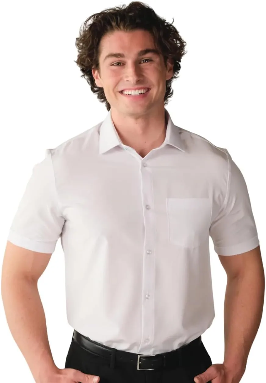 &COLLAR Slim Fit/Athletic Fit Short Sleeve Performance Men's Dress Shirt