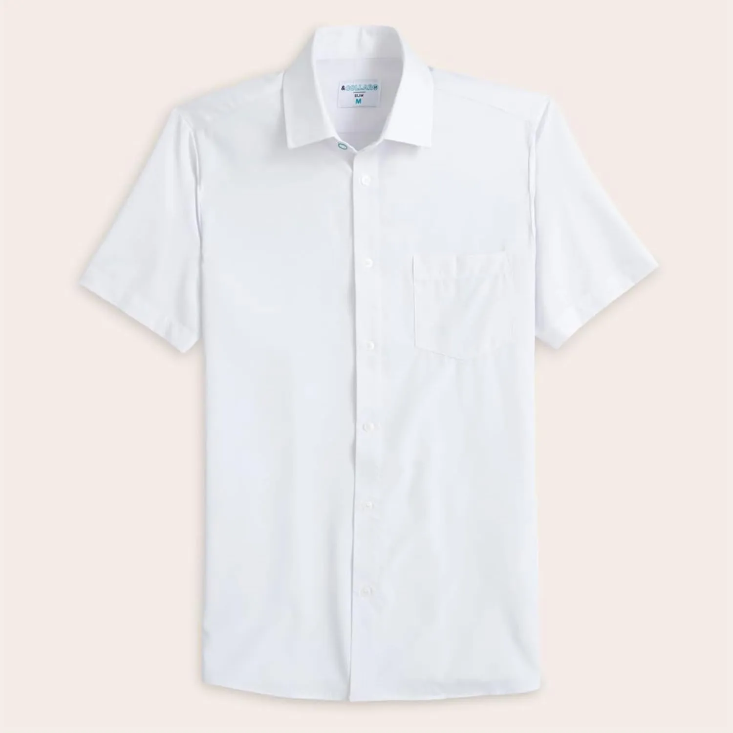 &COLLAR Slim Fit/Athletic Fit Short Sleeve Performance Men's Dress Shirt