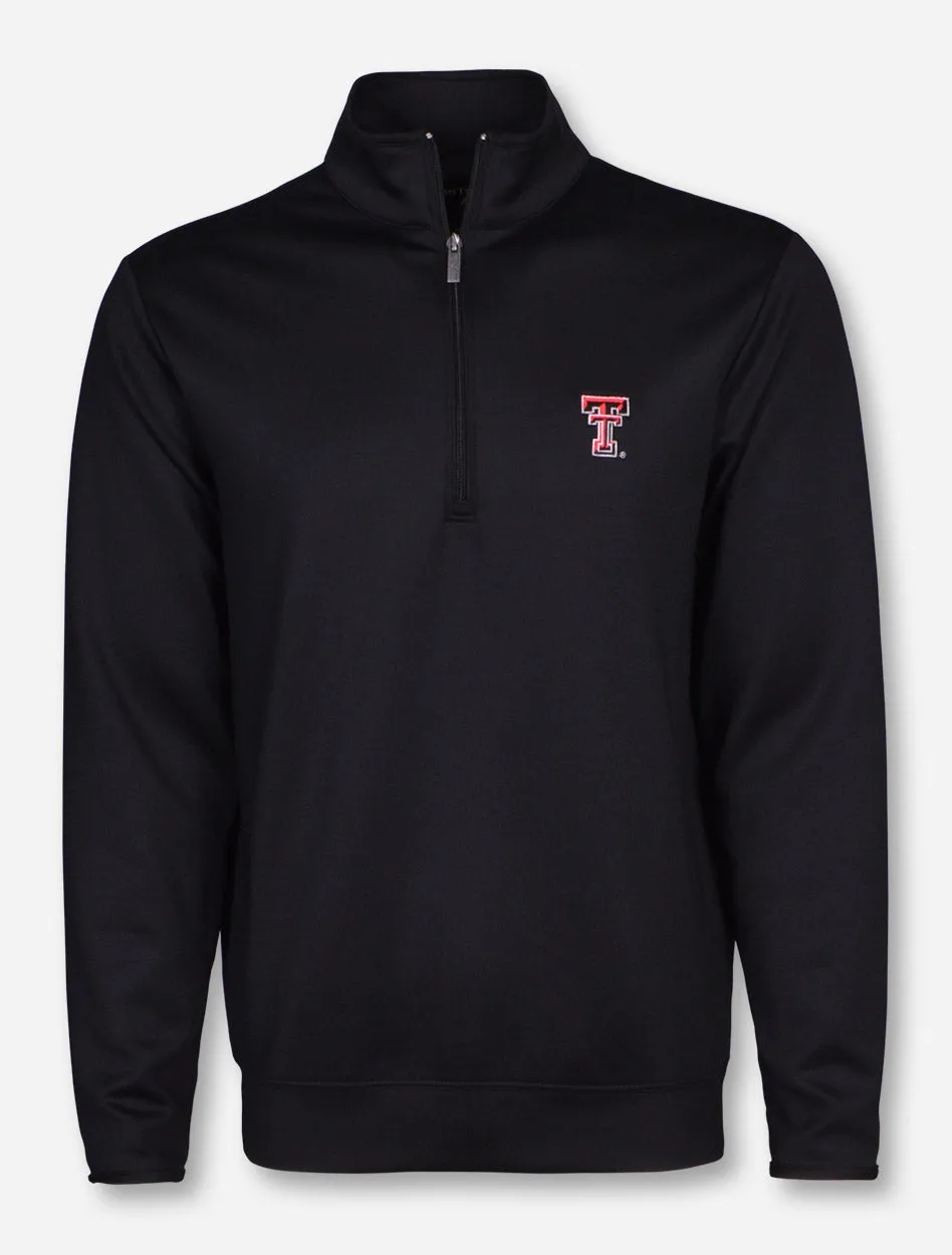 Antigua Texas Tech "Leader" Black Quarter Zip Pullover