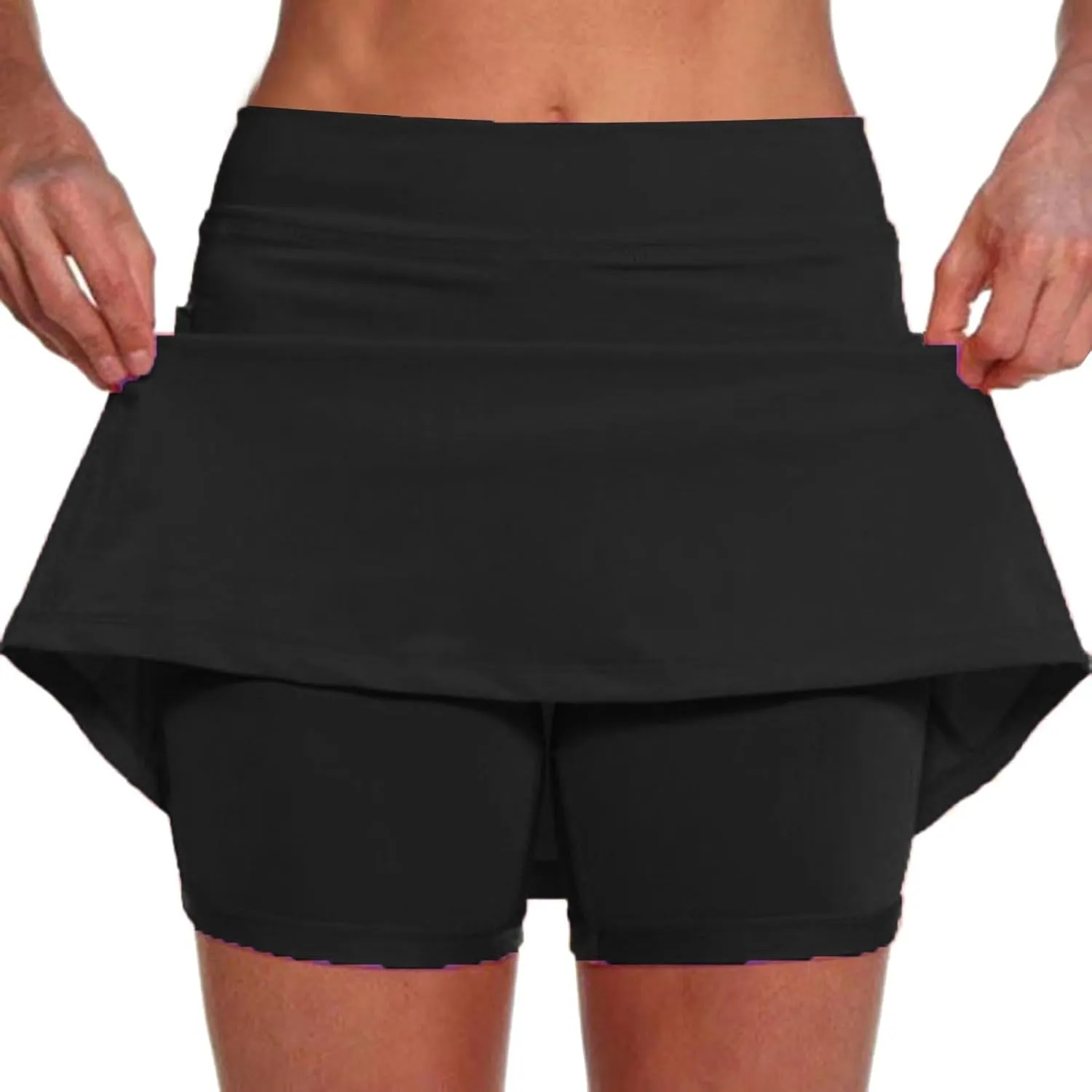 Athletic Skorts for Women Cute Preppy Mini Skirt with Pockets High Waisted Tennis Skirts with Shorts Casual Yoga Skort