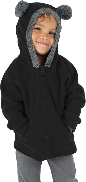 Baby Girls Boys Winter Coats Cartoon Tiger Print Cotton Padded Windproof Warm Snowsuit Bear Ears Hooded Jacket