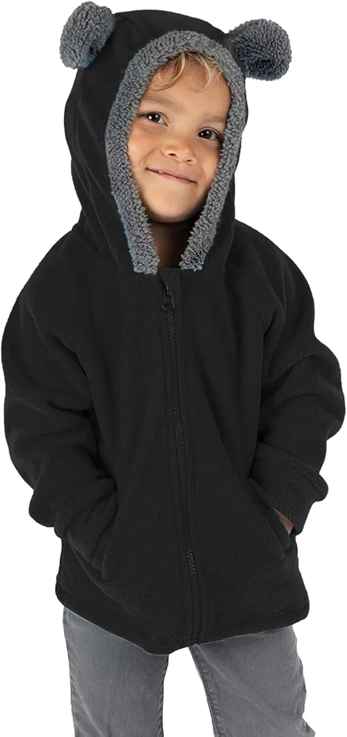 Baby Girls Boys Winter Coats Cartoon Tiger Print Cotton Padded Windproof Warm Snowsuit Bear Ears Hooded Jacket