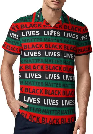 Black Lives Matter Men's Polo Shirt Short Sleeve Casual Athletic Quick Dry Golf T-Shirts