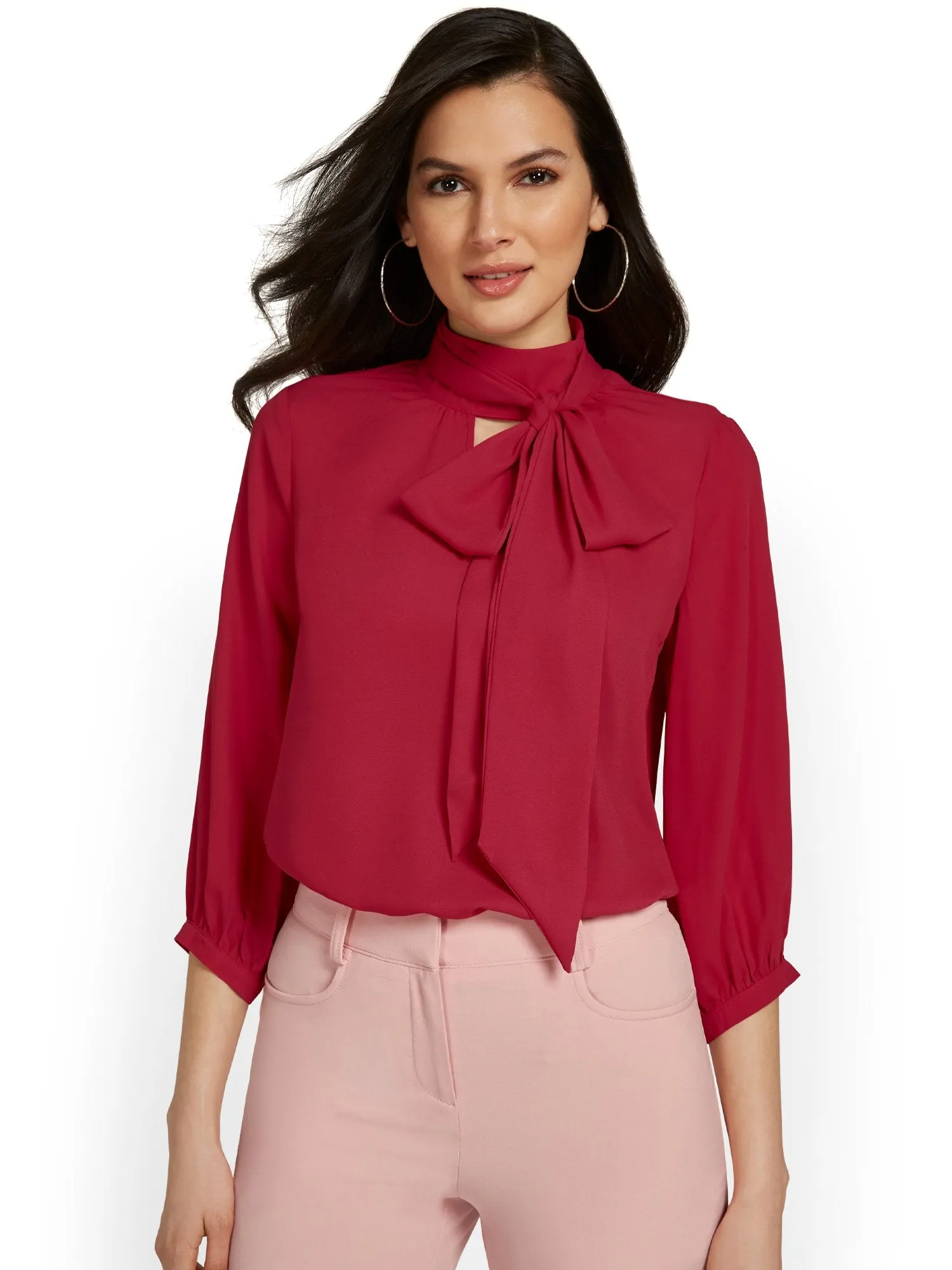 Bow-Neck Blouse