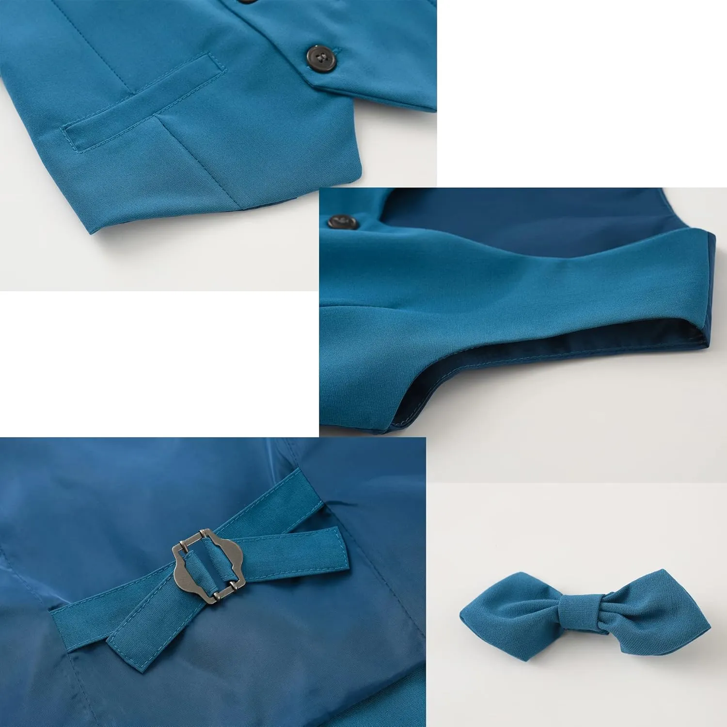 Boys 3Pcs Clothing Sets Cotton Long Sleeve Bowtie Shirts  Vest  Pants Casual Suit
