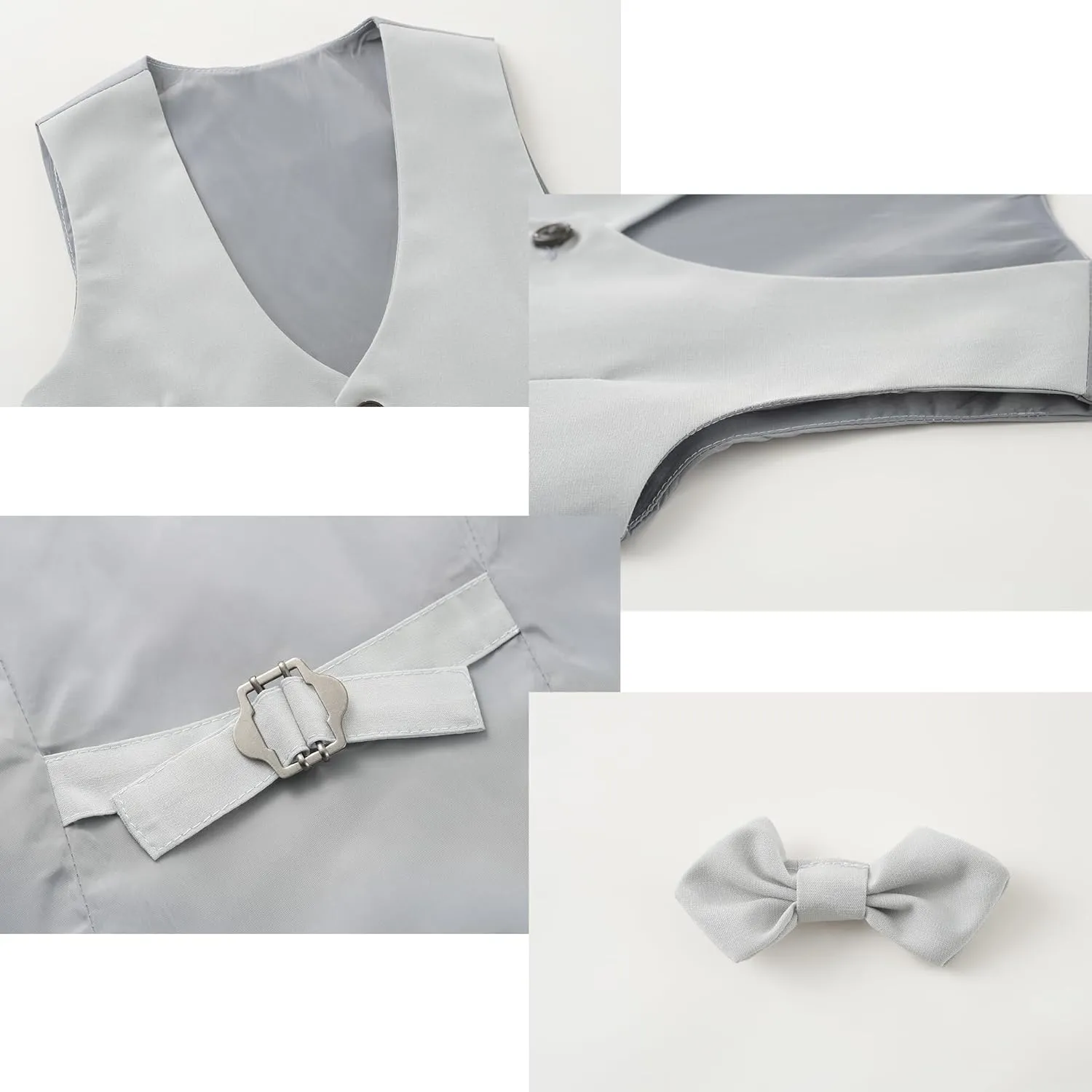 Boys 3Pcs Clothing Sets Cotton Long Sleeve Bowtie Shirts  Vest  Pants Casual Suit