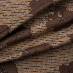 Brown Leaf 'Tweed' Cloqué