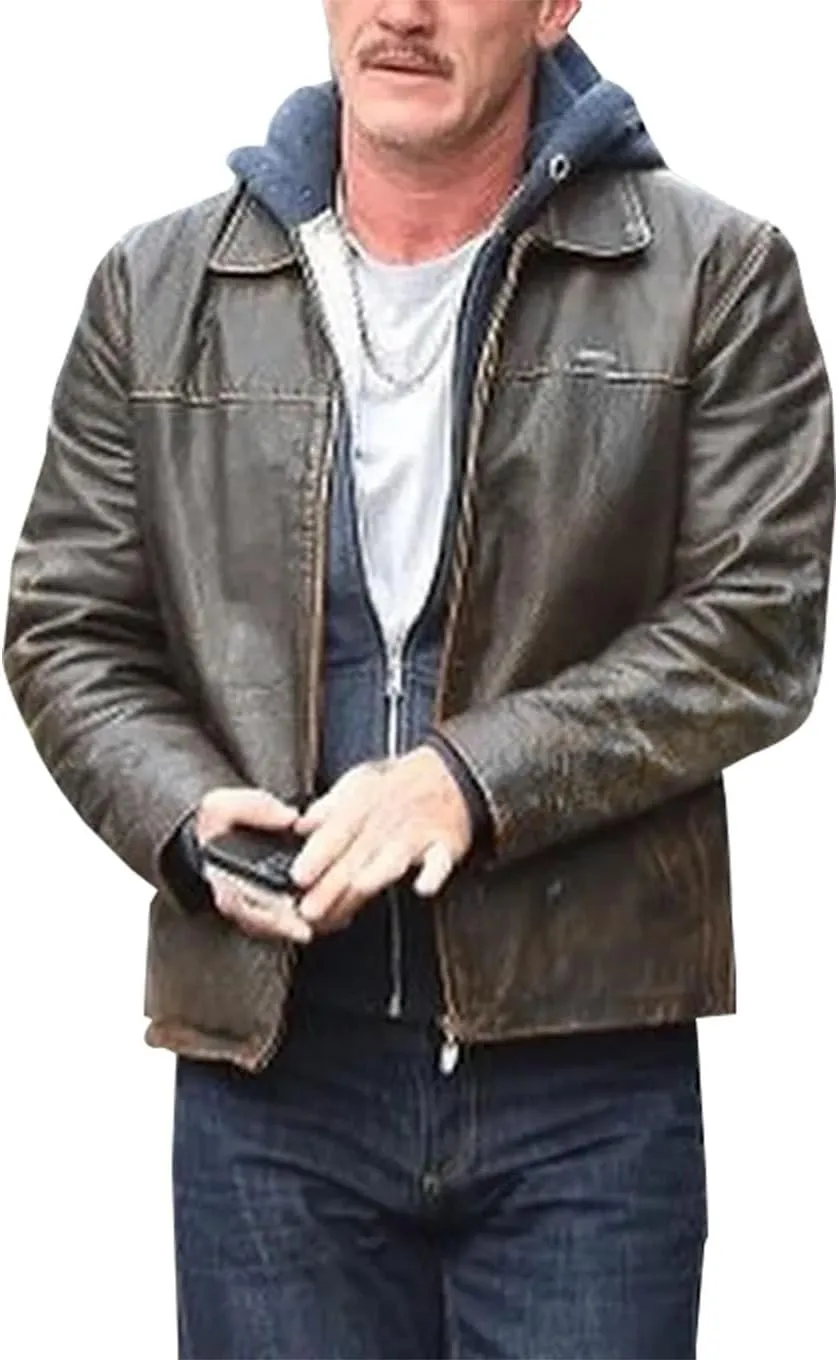 Brown Motorcycle Genuine Leather Distressed Biker Jacket Men - Distressed Leather Biker Jacket for Men