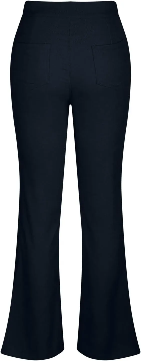 Business Casual Pants for Women Trendy Elastic High Waist Flare Pant Elegant Sexy Solid Slim Fit Trousers with Pocket