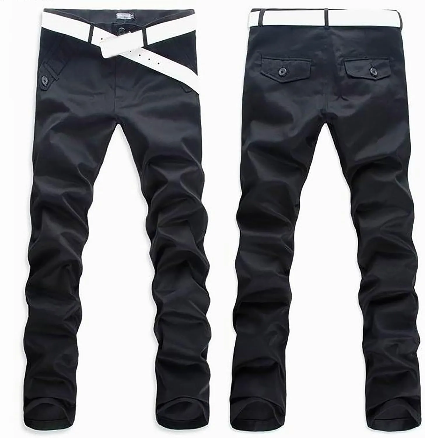 Business Casual Slacks Men's Golf Pants Casual Business Work Skinny Fit Dress Lightweight Trousers with Pockets