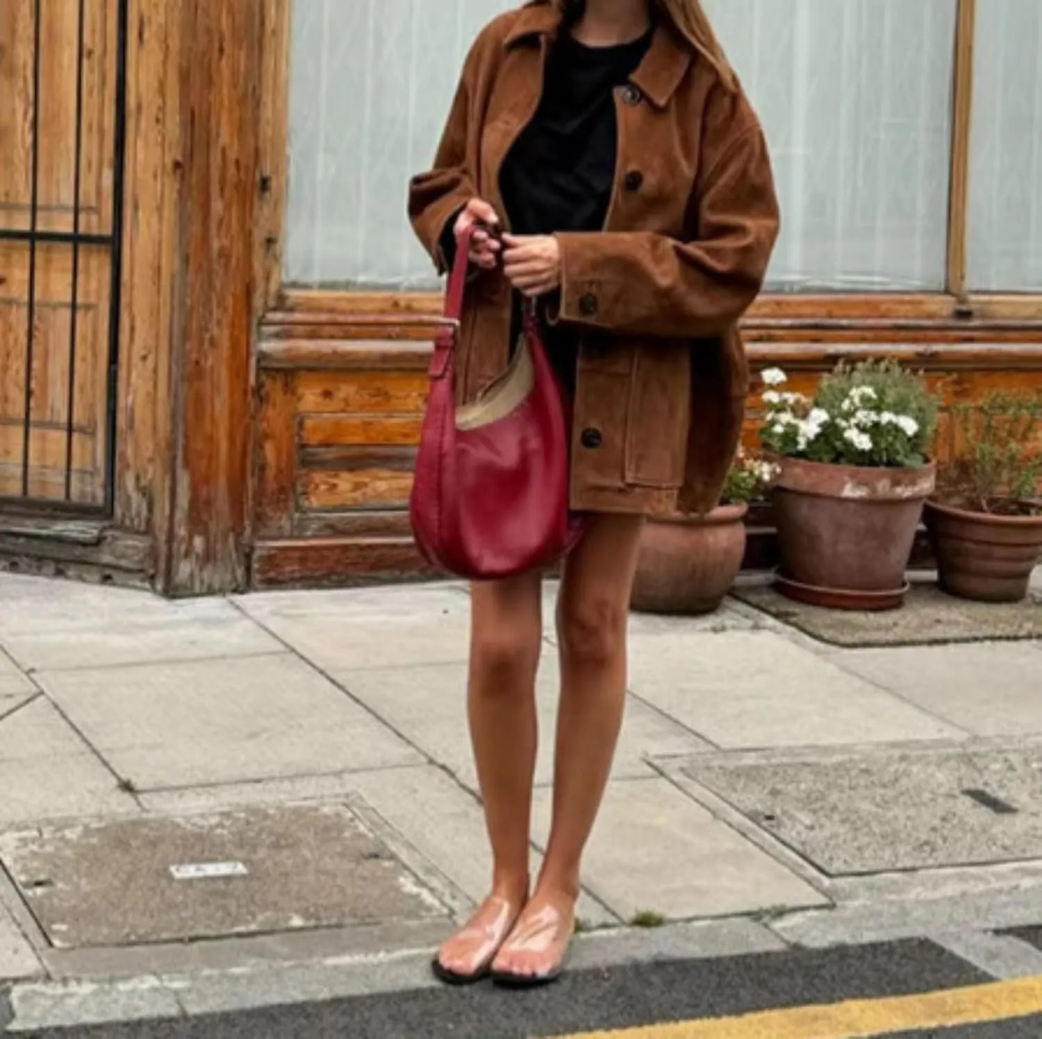 Button Down Suede Jacket Women Y2k Streetwear Oversized Coat Faux Leather Bomber Jacket Fall Fashion 2024 Winter