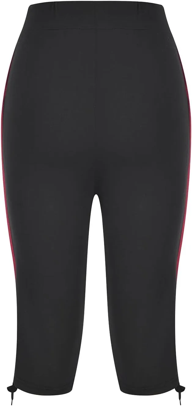 Capri Pants for Women Stretch Drawstring Low Rise Jogger Pants Comfy Soft Lounge Cropped Yoga Pants with Pockets