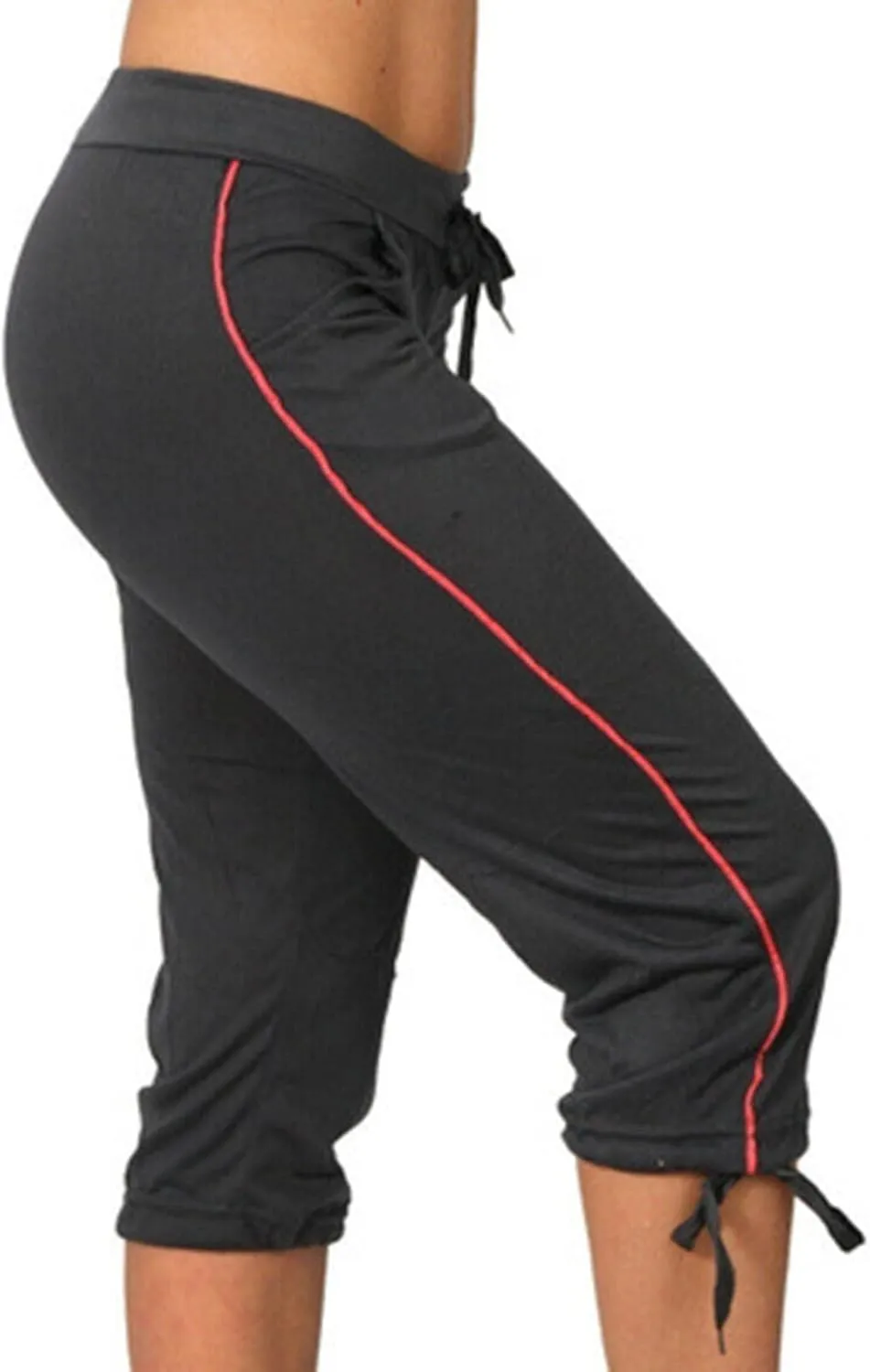 Capri Pants for Women Stretch Drawstring Low Rise Jogger Pants Comfy Soft Lounge Cropped Yoga Pants with Pockets