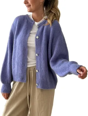 Cardigan Sweaters for Women Y2k Long Sleeve Button Down Knit Cardigans Casual Knit Pullover Fall Outfits Tops