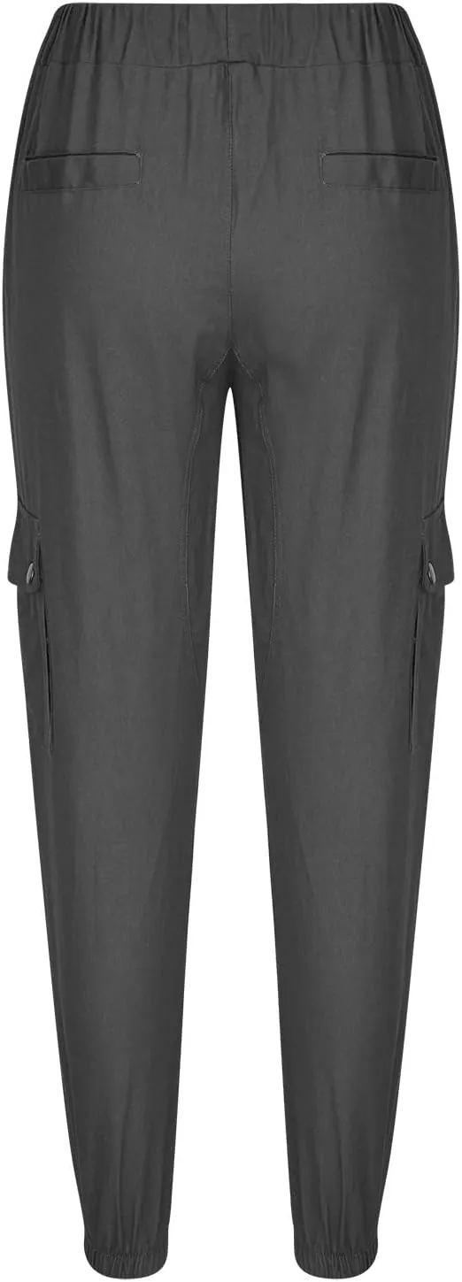 Cargo Sweatpants for Men Multi Pockets Skinny-Fit Slacks Tapered Loose Trousers Outdoor Fashion Slim Sport Pants
