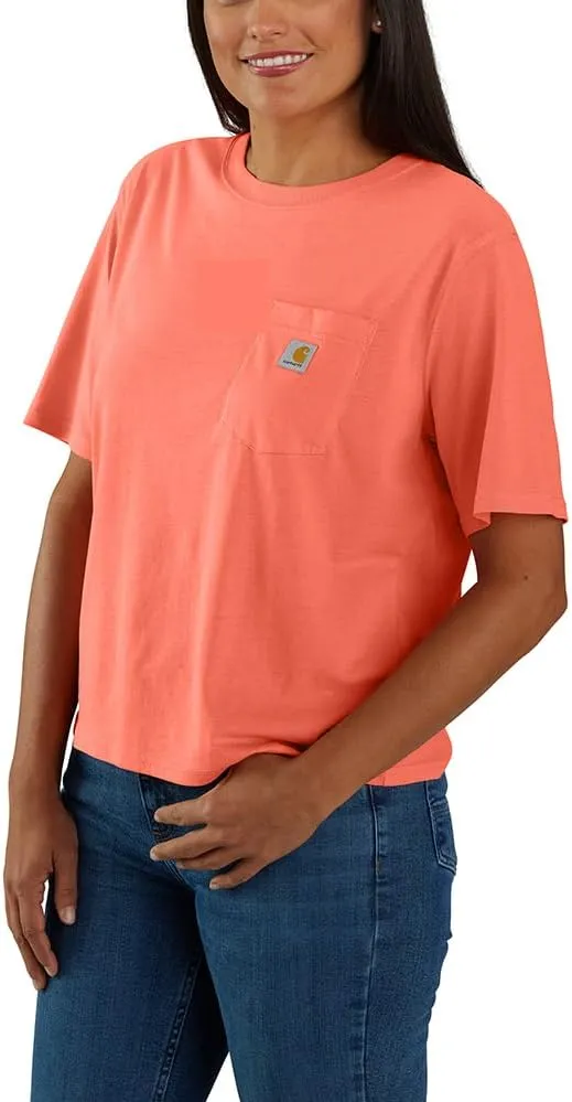 Carhartt Women's Tencel Fiber Series Loose Fit Short-Sleeve Pocket T-Shirt (Also Available in Plus Sizes)