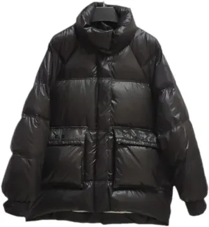 Casual Women Winter Down Jacket With Pockets Long Sleeve Cotton-Padded Coat Female Thick Loose Warm Parkas