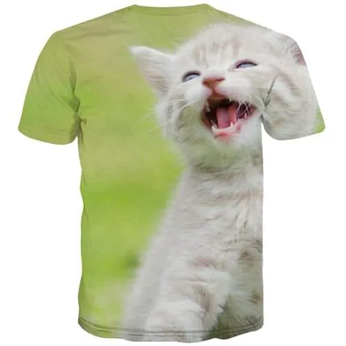 Cat T shirts Men Animal T-shirts Graphic Cartoon Tshirt Printed Lovely T-shirts 3d Hip Hop Tshirt Anime Short Sleeve Punk Rock