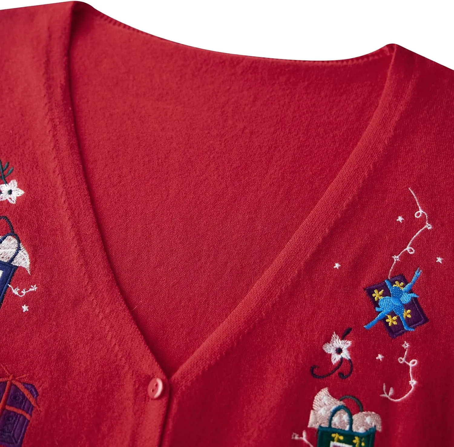 Christmas Vest for Women Reindeer Santa Snowman Embroidery Sweater Sleeveless Ugly Xmas Knit Tank Top