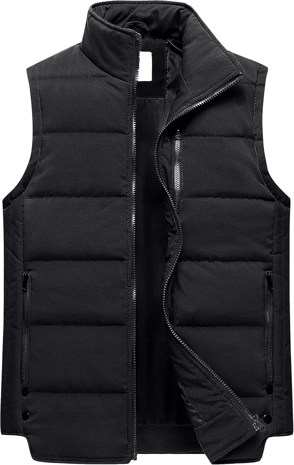 Chrisuno Women's Puffer Vest Casual Stand Collar Quilted Waistcoat Outdoor Padded Ski Vest