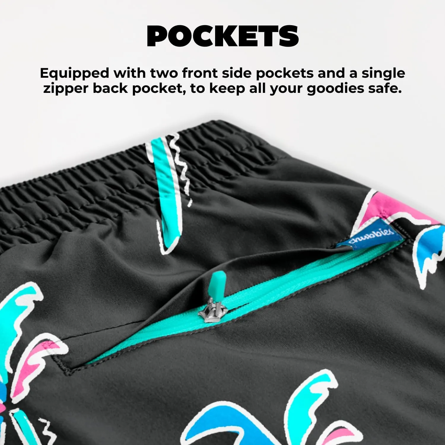Chubbies Lined Mens Swim Trunks 7 Inch  Swim Shorts and Mens Shorts with Elastic Waist, Stretch, Boxer Brief Liner, UPF 50 