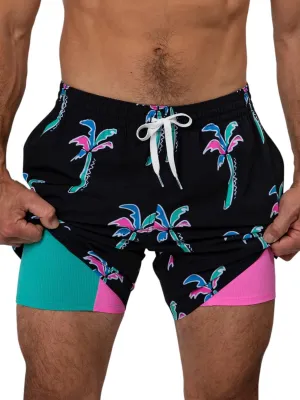 Chubbies Lined Mens Swim Trunks 7 Inch  Swim Shorts and Mens Shorts with Elastic Waist, Stretch, Boxer Brief Liner, UPF 50 