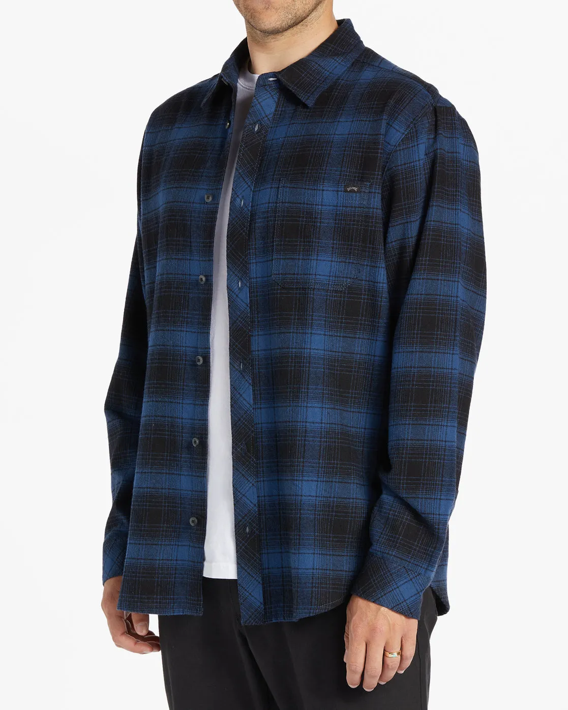 Coastline Flannel Long Sleeve Shirt - Blue