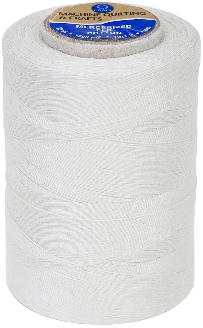Coats & Clark 100% Cotton Sewing Thread, 1200 yd Size 50, Natural