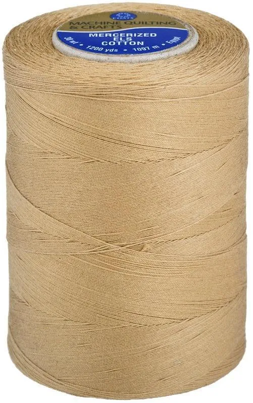 Coats & Clark 100% Cotton Sewing Thread, 1200 yd Size 50, Natural