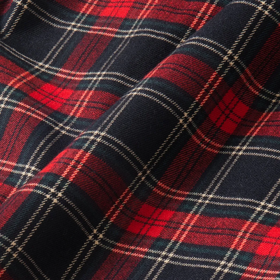 College Days Long Sleeve Plaid Shirt - Navy Red