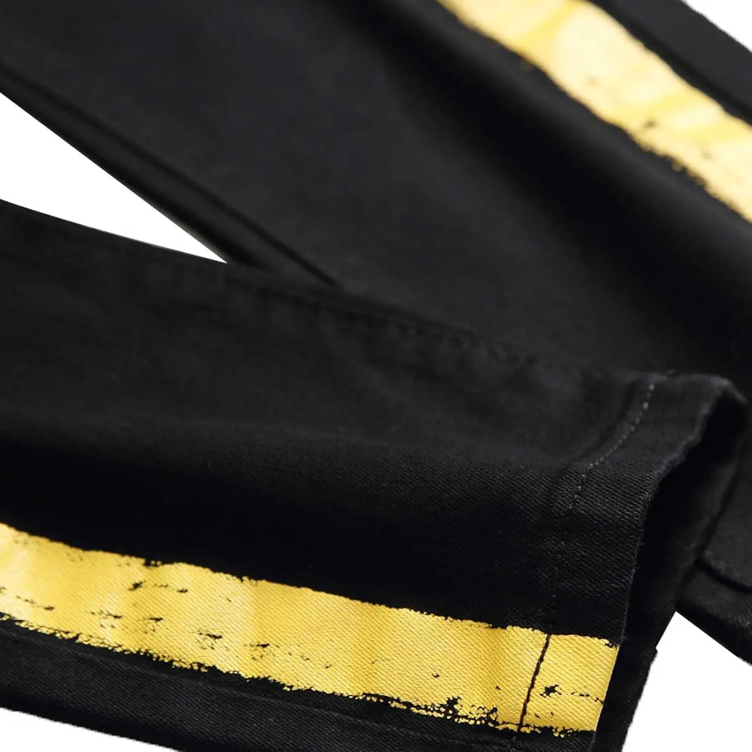 Cotton Straight Ripped Jeans for Men 2023 Fashion Slim Stretch Buckle Zipper Solid Denim Trousers Skinny-Fit Pant
