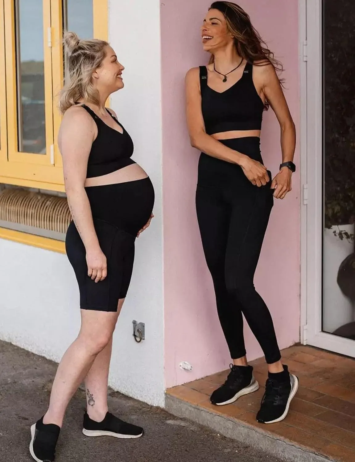 CTHH 4 Pack Maternity Shorts Over Belly with Pockets - 8" Pregnancy Biker Shorts Workout Yoga Pregnant Pants for Women