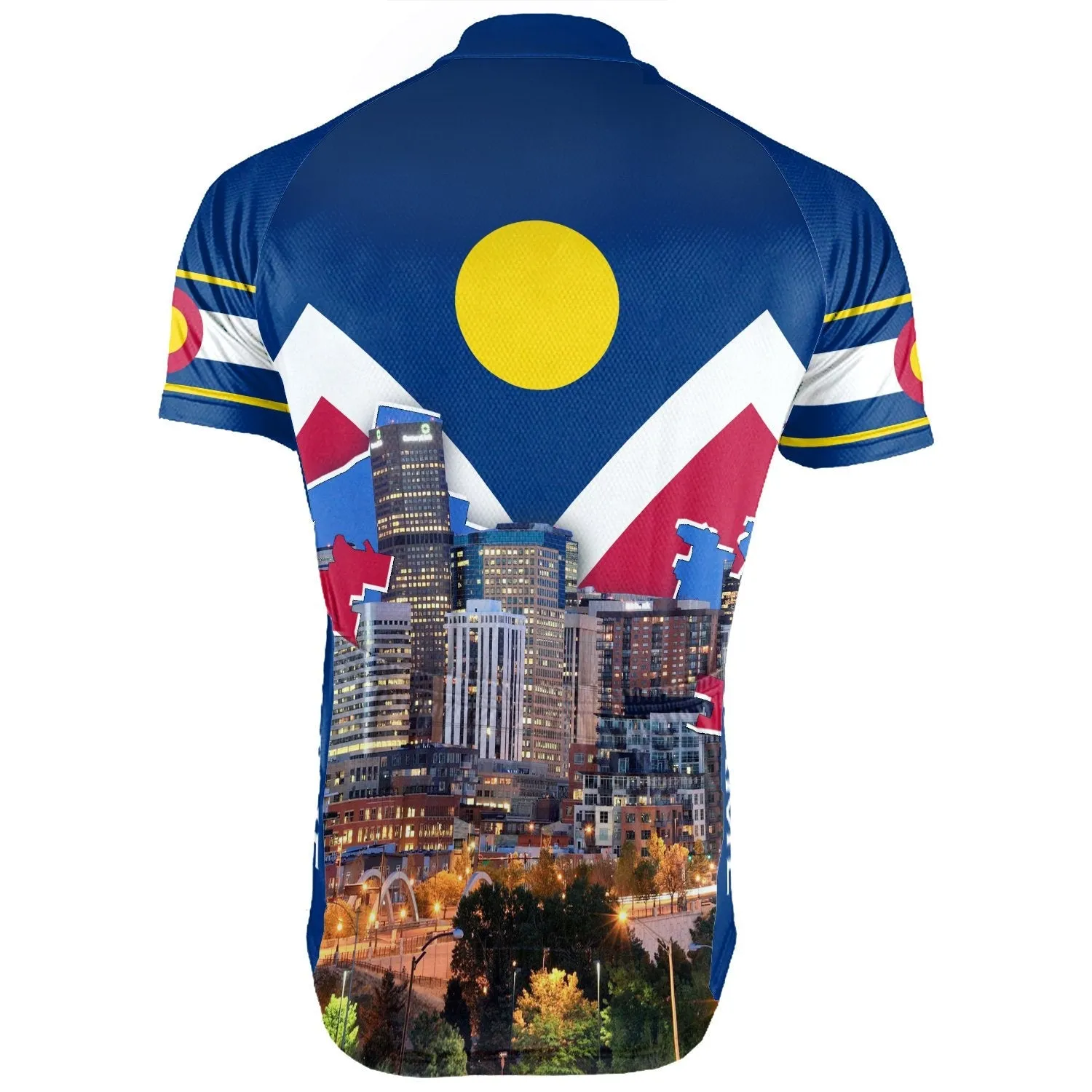 Customized Denver Winter Thermal Fleece Short Sleeve Cycling Jersey for Men