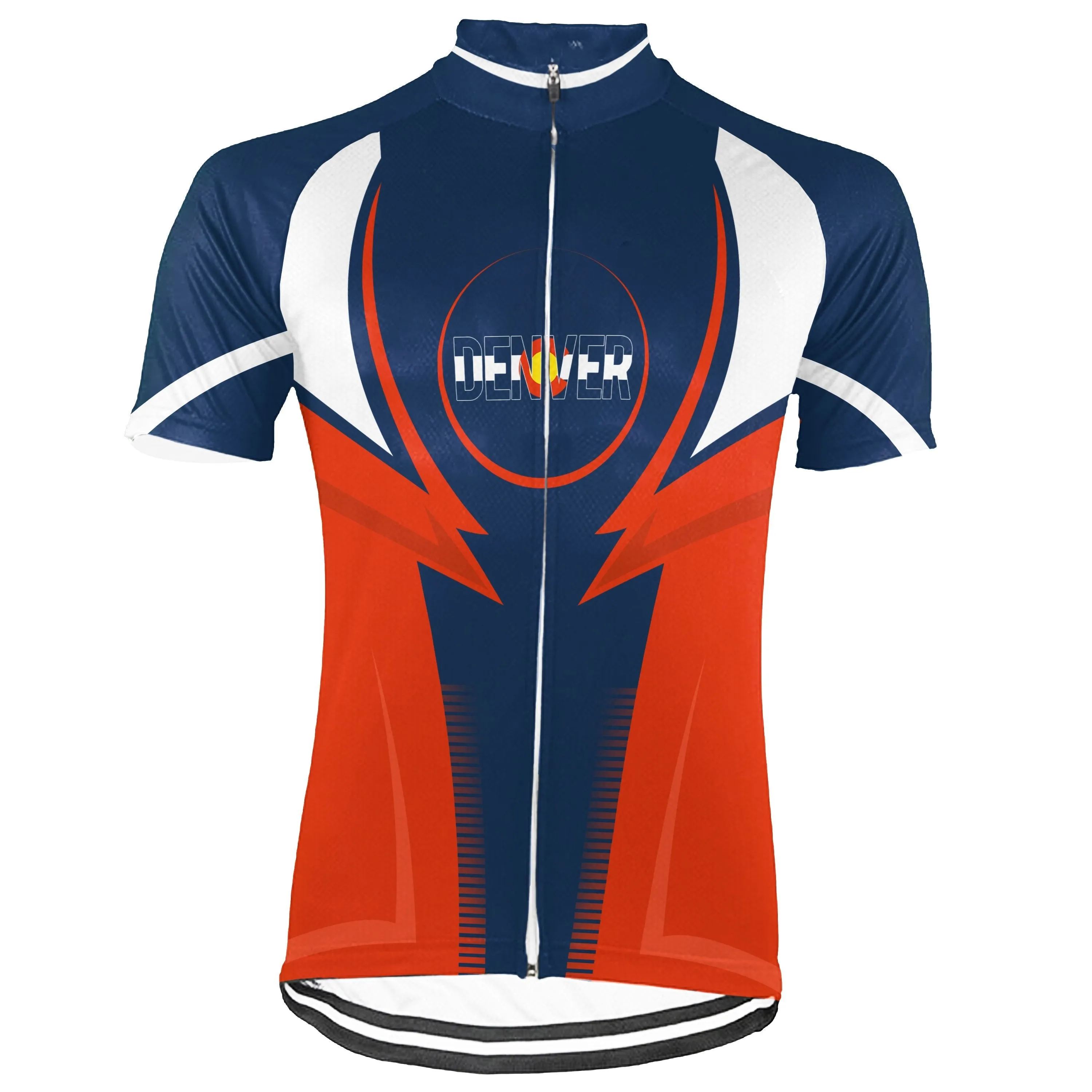 Customized Denver Winter Thermal Fleece Short Sleeve Cycling Jersey for Men