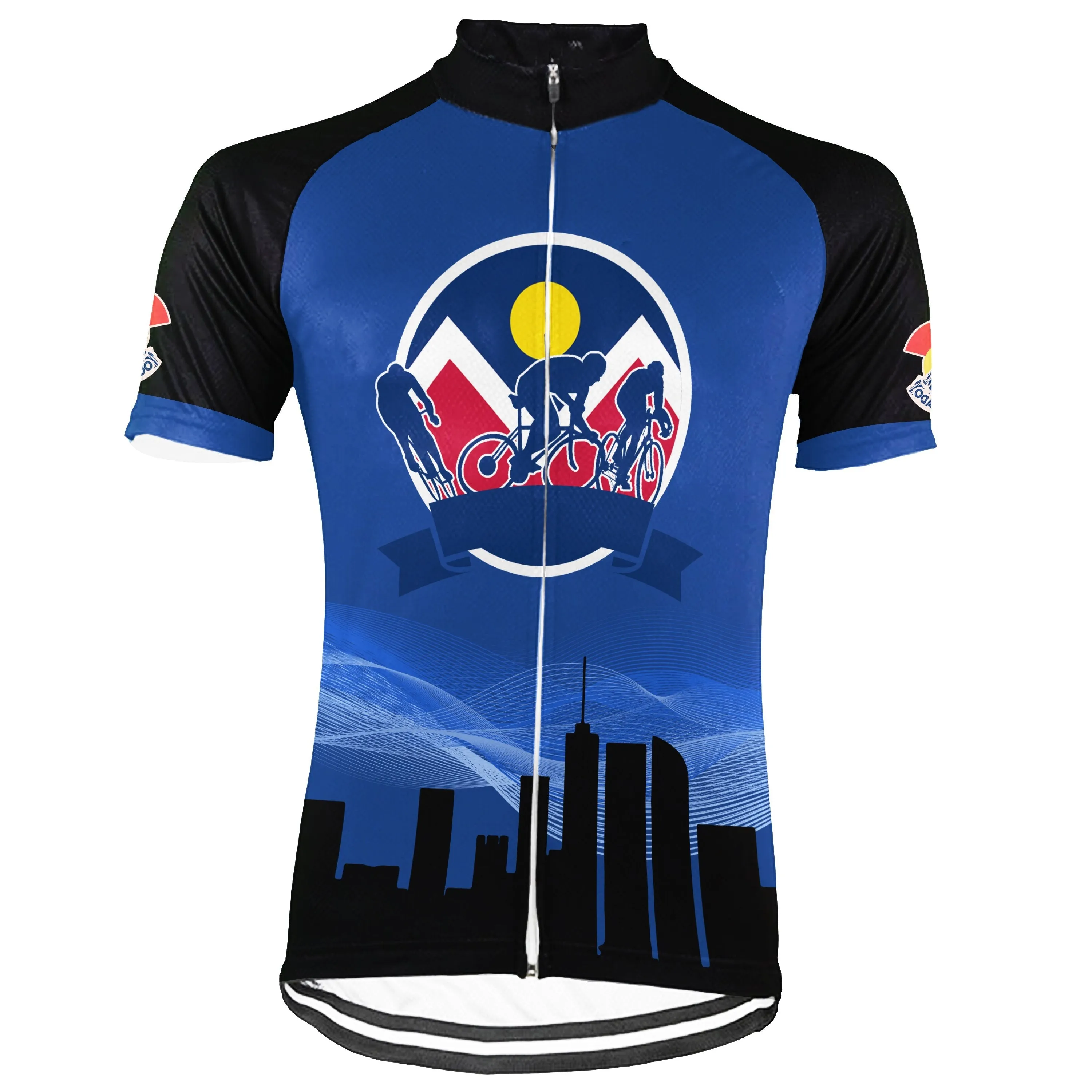 Customized Denver Winter Thermal Fleece Short Sleeve Cycling Jersey for Men