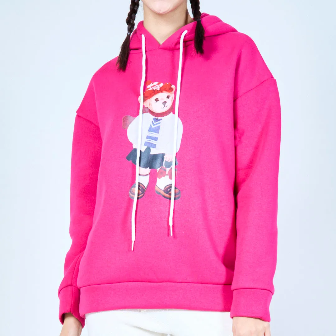 Cute teddy bear hoodie wholesale