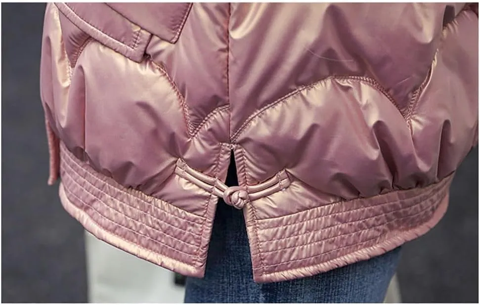 DBFBDTU Women's Autumn Winter Solid Loose Vest Stand Collar Short Vest Jacket Cotton Padded Warm Waistcoat