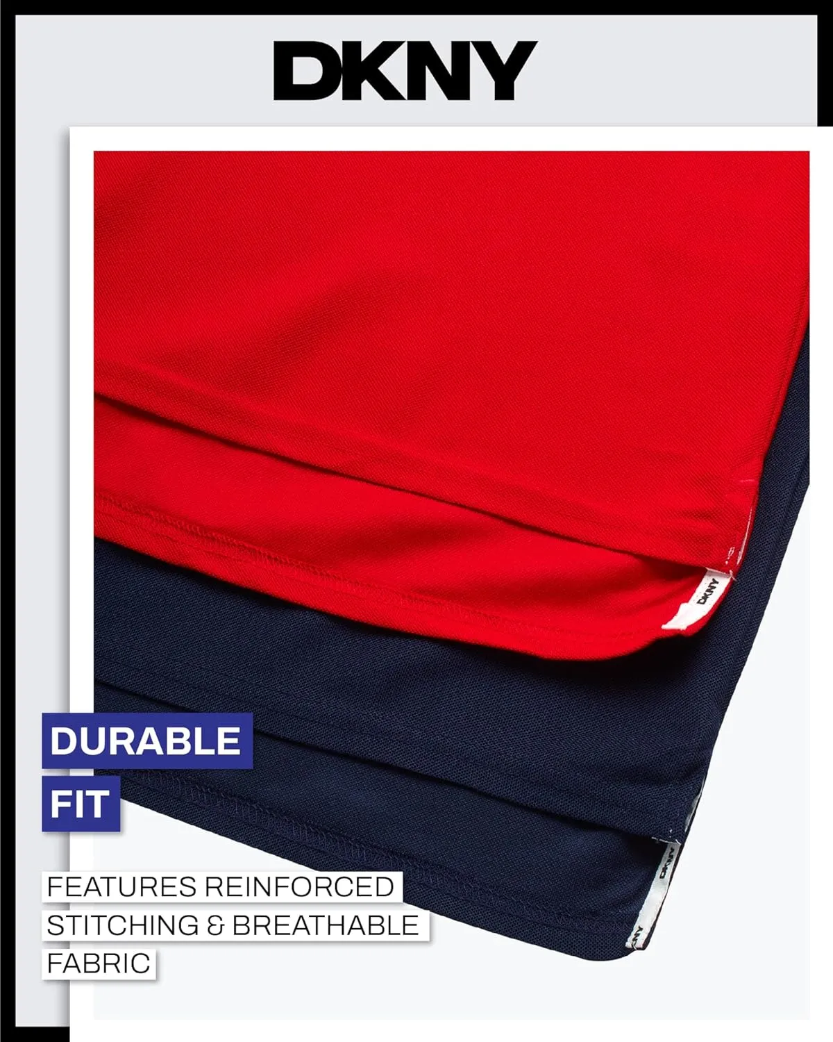 DKNY Boys' Polo Shirt - 2 Pack Active Short Sleeve School Uniform Golf Shirts for Boys, Quick Dry Performance Fabric (8-20)