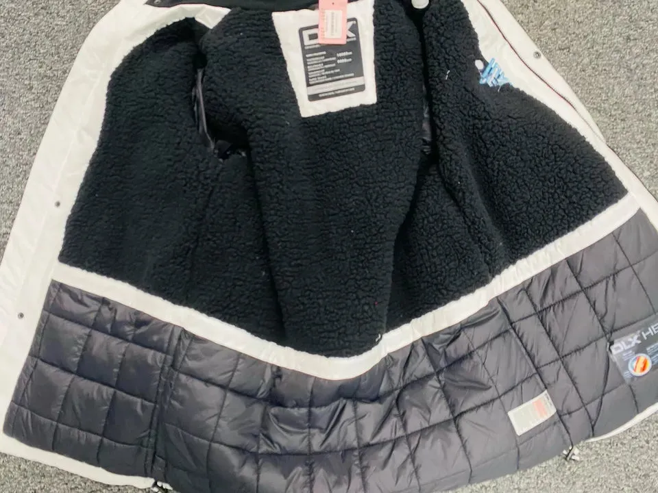 DLX Harris White Padded Sherpa Fleece Lined Men’s Ski Jacket Size M, See Details