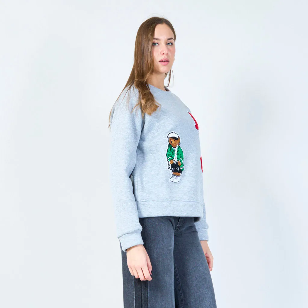 Embroidered crewneck sweatshirt wholesale