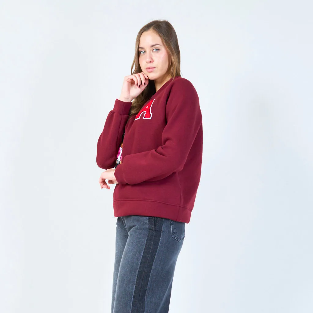 Embroidered crewneck sweatshirt wholesale